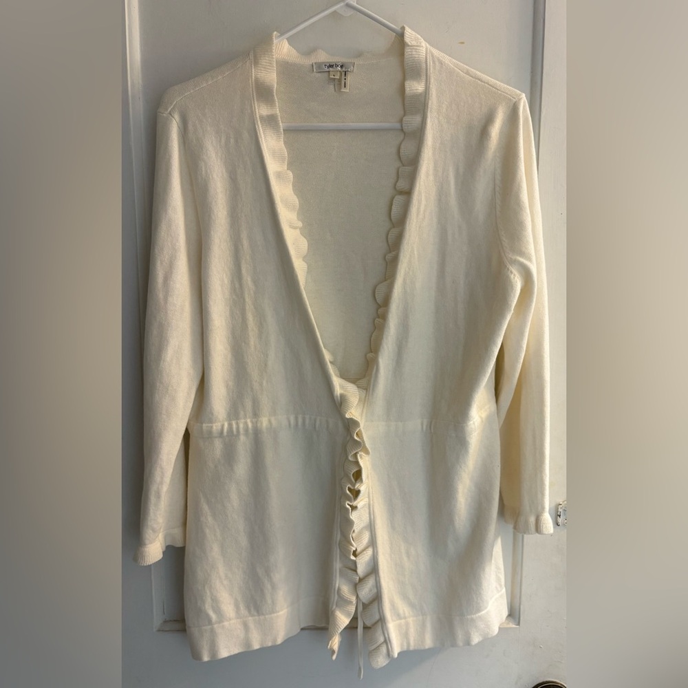 Tyler Boe Cashmere Blend Cardigan Sweater Size Large